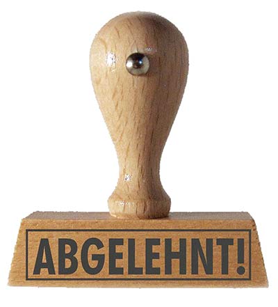 Abgelehnt Stempel