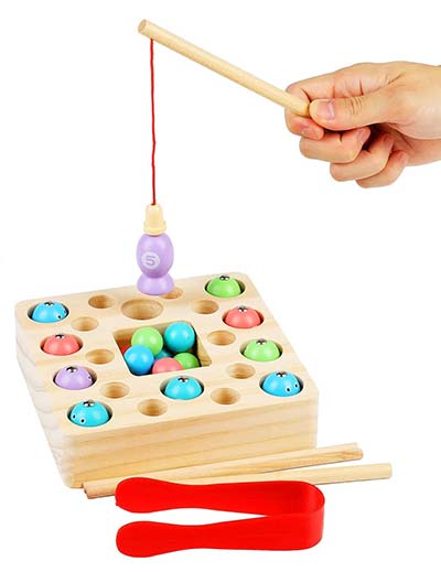 Angelspiel aus Holz - Spielzeug für 3-jährige Kinder