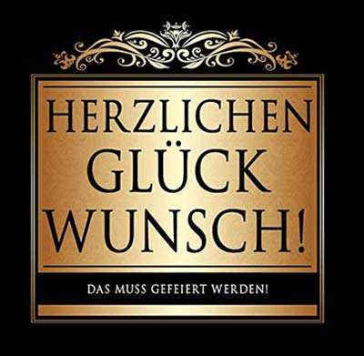 Aufkleber herzlichen Glückwunsch