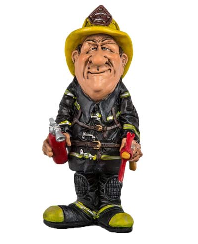 Comicfigur Feuerwehrmann
