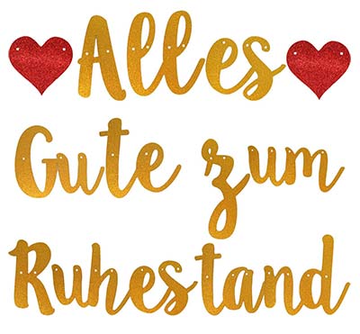 Deko Alles Gute zum Ruhestand