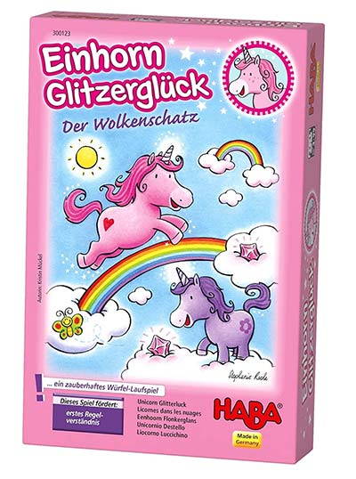 Einhorn Würfelspiel mit Glitzerkristallen - Geschenke für 4-jährige Mädchen