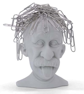 Einstein Büroklammernhalter