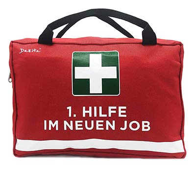 Erste-Hilfe-Tasche für den neuen Job