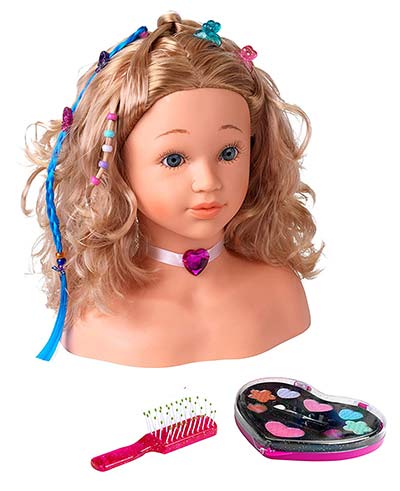 Frisierkopf mit Haarschmuck und Schminke - Geschenke für 4-jährige Mädchen