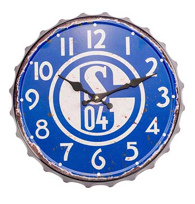 Fussballgeschenke FC Schalke 04 Wanduhr im Vintage Look