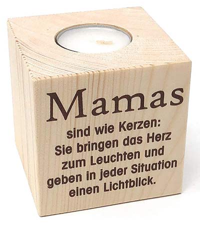 Geschenke zum Muttertag Teelichthalter für Mama