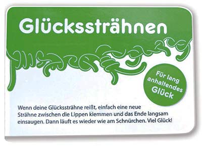 Glückssträhnen Fruchtgummischnüre - Glücksbringer Geschenke