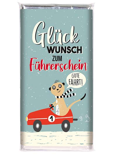 Süßes Geschenk zum Führerschein - Schokolade - Glückwunsch zum