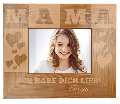 Holz-Fotorahmen für Mama