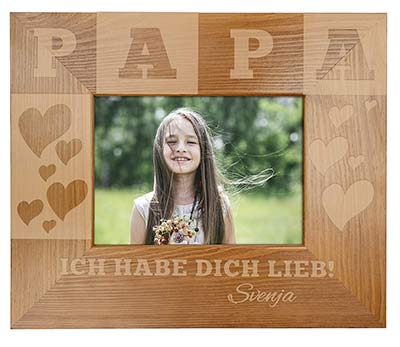 Holz-Fotorahmen für Papa