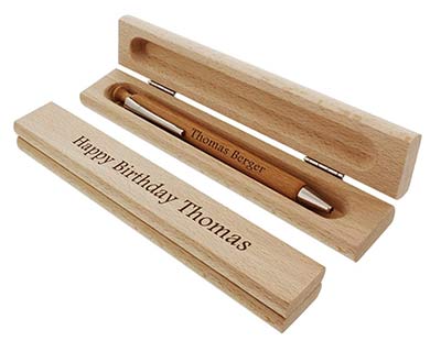 Holz-Kugelschreiber mit Gravur