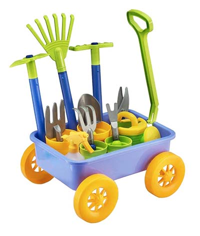 Kinder-Gartenset mit Nachziehwagen - Outdoor-Geschenke für 3-jährige Kinder