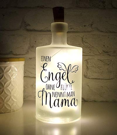 Leuchtflasche für Mama