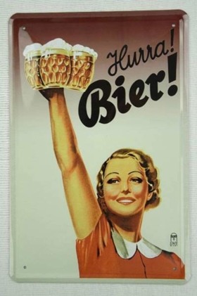 Nostalgisches Bier-Blechschild