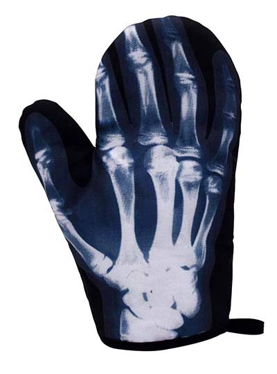 Ofenhandschuh mit Röntgenbild