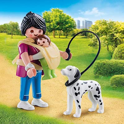 Playmobil Mutter mit Baby und Hund