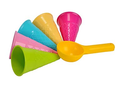 Sandspielzeug für Kinder ab 2 Jahren Sandformen Eiswaffeln mit Portionierer