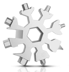 Schneeflocken Multitool Schlüsselanhänger