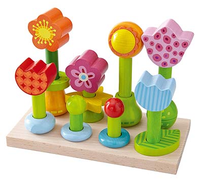 Steckspiel Blumengarten - Geschicklichkeitsspielzeug für 2-jährige Kinder