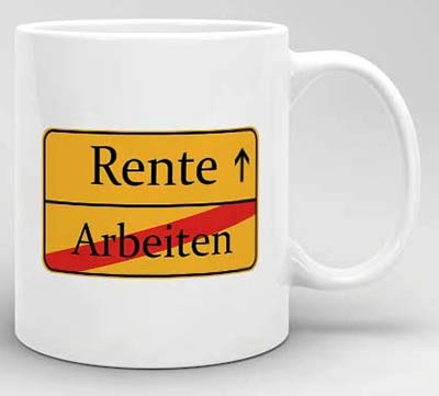 Tasse zur Rente - Geschenke zur Rente für Kollegen und Kolleginnen