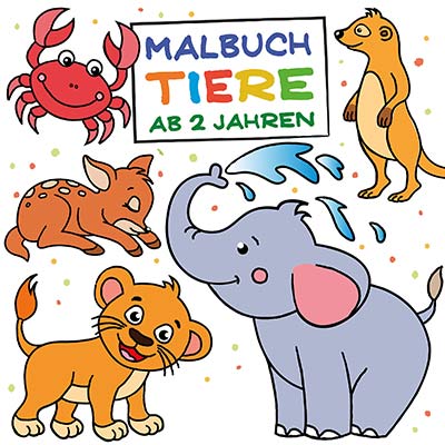 Tiere-Malbuch für 3-Jährige Kinder