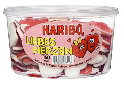 Valentinstag Geschenke Fruchtgummi Liebesherzen