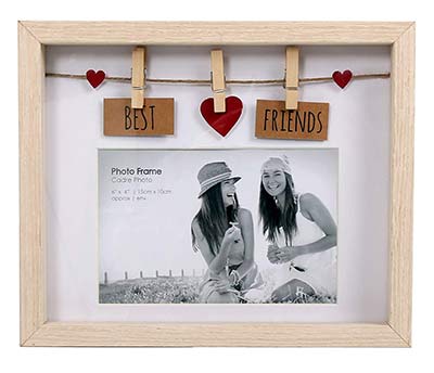 Holz-Fotorahmen mit Best Friends