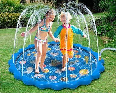 Wasserspielmatte mit Sprinkler