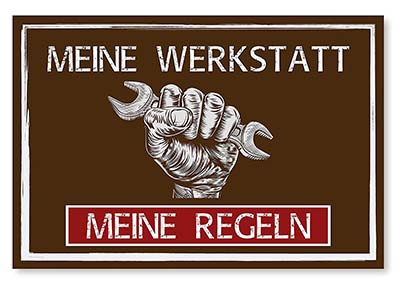 Werkstatt-Schild