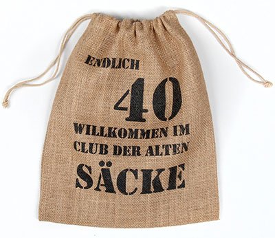 Witzige Geschenkverpackung 40. Geburtstag