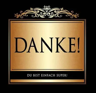 Flaschen-Aufkleber danke