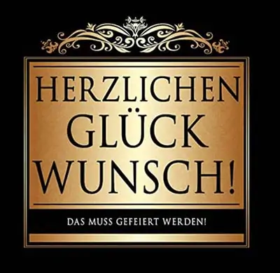 Aufkleber herzlichen Glückwunsch