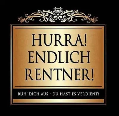 Flaschen-Aufkleber Rentner - Geschenke zum Ruhestand