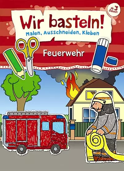 Bastelbuch Feuerwehr - Geschenke für 3-jährige Jungs