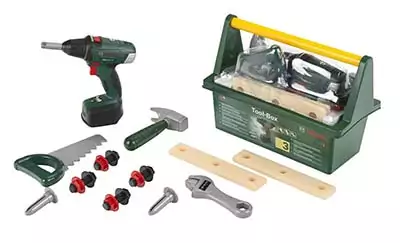 Bosch Kinder-Werkzeugkasten mit Akkuschrauber