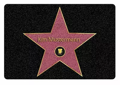 Geschenke für die Freundin Fußmatte Walk of Fame