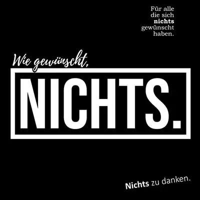 Notizbuch Wie gwünscht Nichts