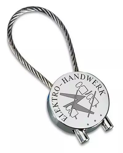 Schlüsselanhänger mit Elektriker-Zunftwappen