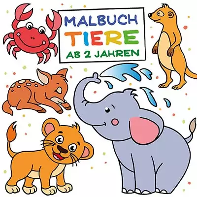 Tiere Malbuch für 2-jährige Kinder