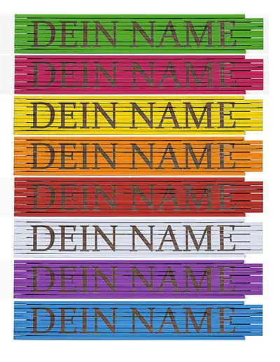 Zollstock mit Namen